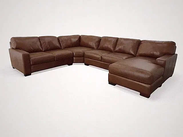 ***GORGEOUS --MADE IN ITALY***Gently used COMFY Italian Leather Sectional