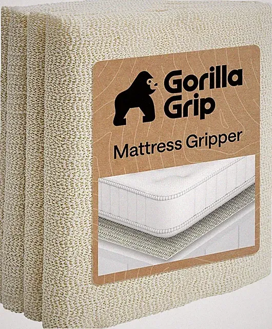 GORILLA GRIP Non Slip Mattress Gripper, 36X72 Twin, Prevents Mattresses from Sli
