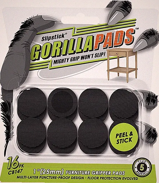 GorillaPads CB147 Non Slip Furniture Pads/Gripper Feet (Set of 16)...