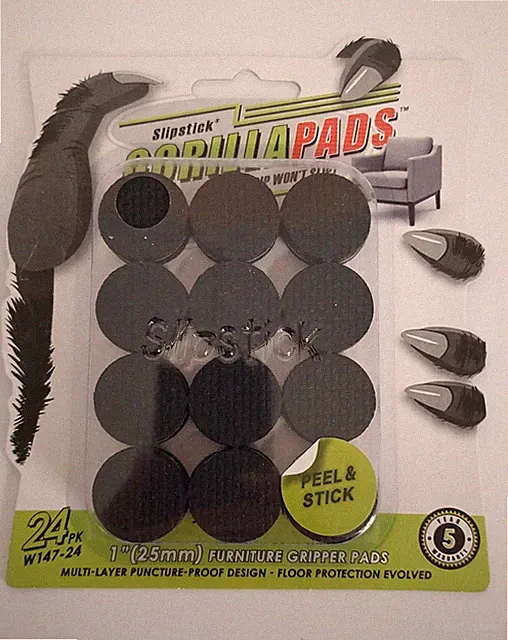 Gorillapads Non Slip Furniture Pads/Gripper Feet (Set of 24) 1" Self Adhesive