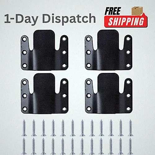 GOROBU 4 Pcs Sectional Couch Connectors Metal Black