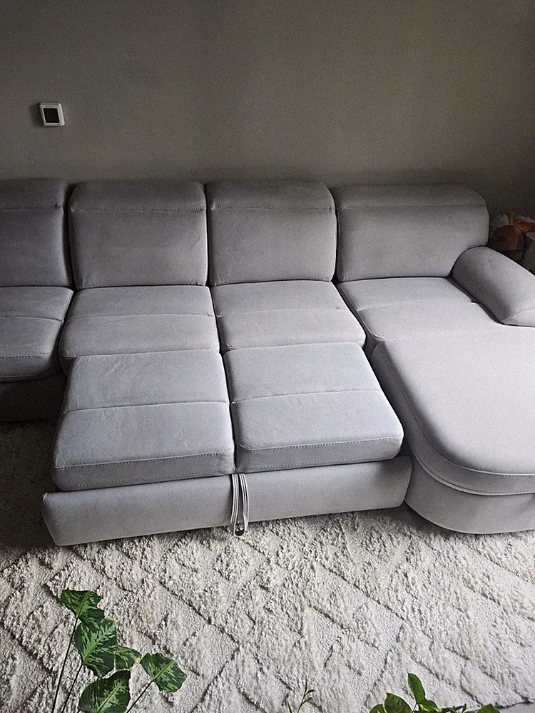Gray 5-Seat Reclining Sectional Sofa w/ Chaise USB Port Velour Pad Arms