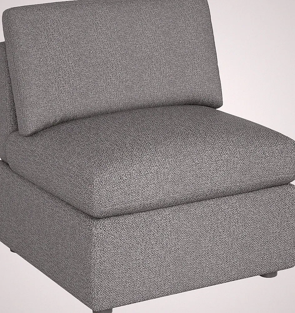 Gray Deep Seat Convertible Sofa Couch for Living Room & Home Office