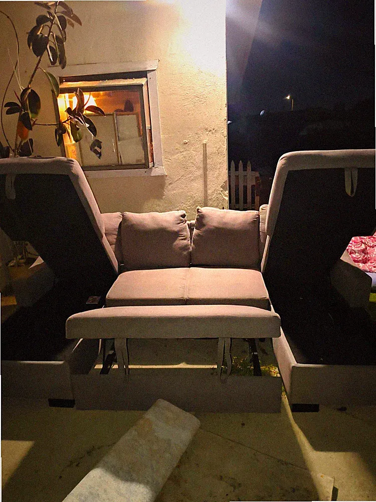 Gray Fabric Sectional Sofa w/ Cushions, Storage Chaise, 3-Seat Wood Frame