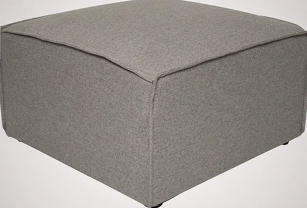 Gray Modular Sectional Ottoman - Luxury Fabric for Living Room & Family Room