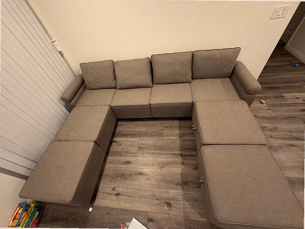 Gray Modular Sectional Sofa with Chaise & Storage. All most new. Used 1 week.