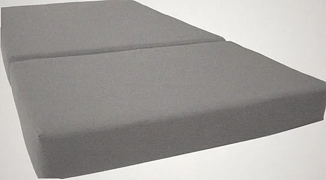 Gray Queen Portable Tri Fold Foam Beds 6x60x80, Sleepover Mattress Density 1.8