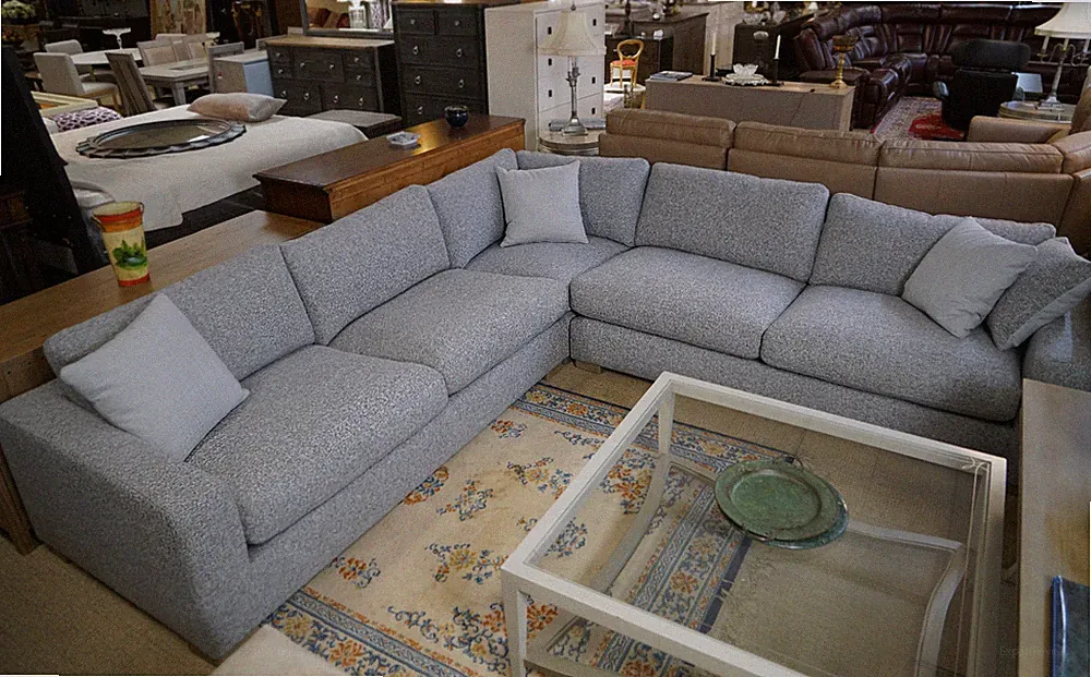 Gray Stain Resistant Sectional Sofa