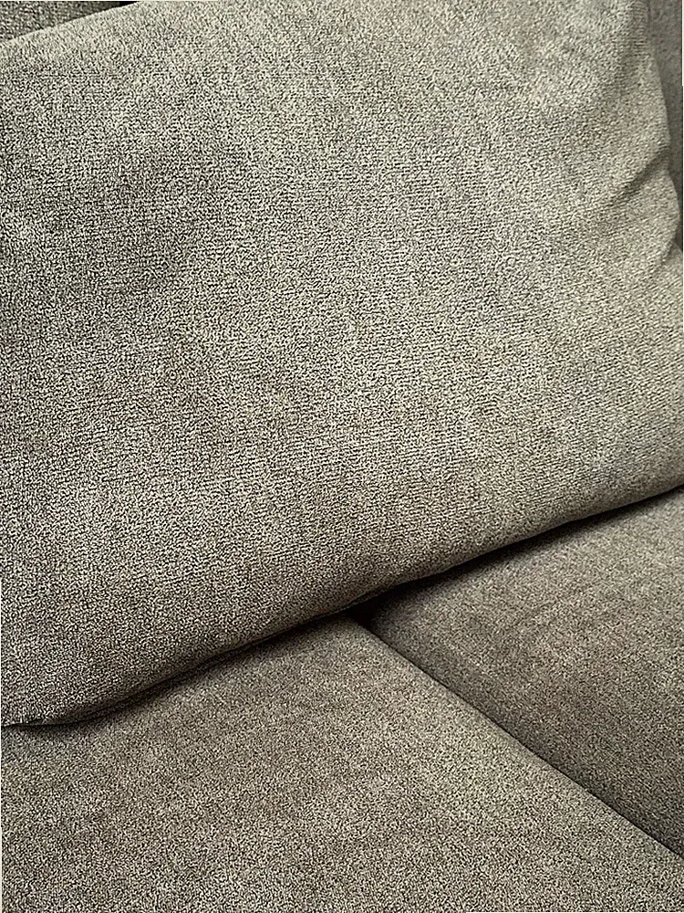 Gray Upholstered Sofa Sectional Fabric Cushion Couch