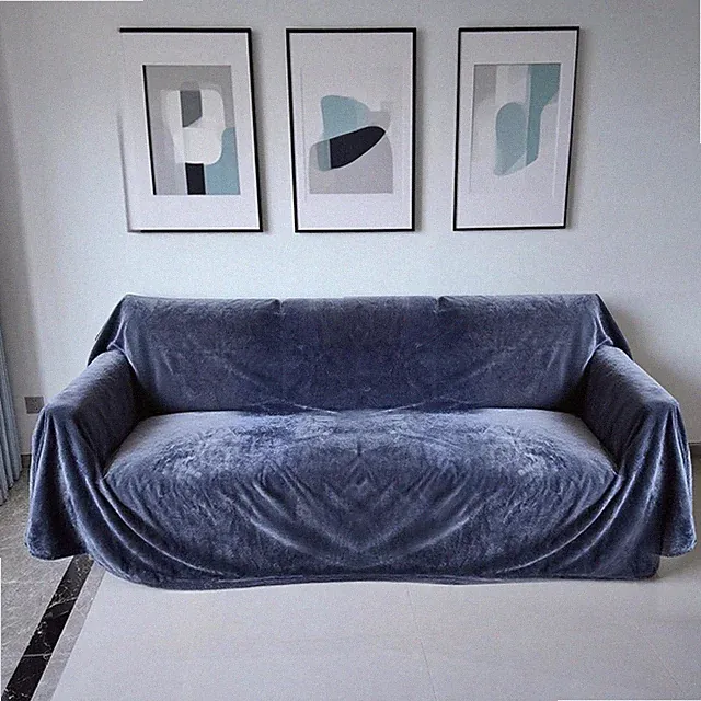 Gray Waterproof Sofa Cover for 3 Seat Couch, 30'' x 90'' Couch Cover Bla