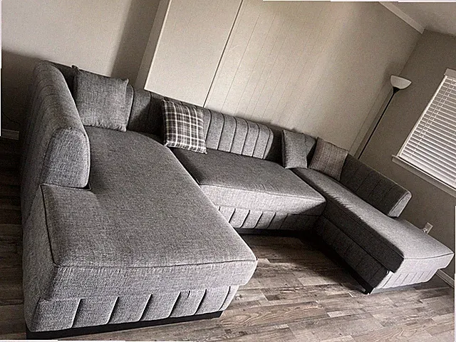 Grayson Gray Linen Double Chaise Sectional