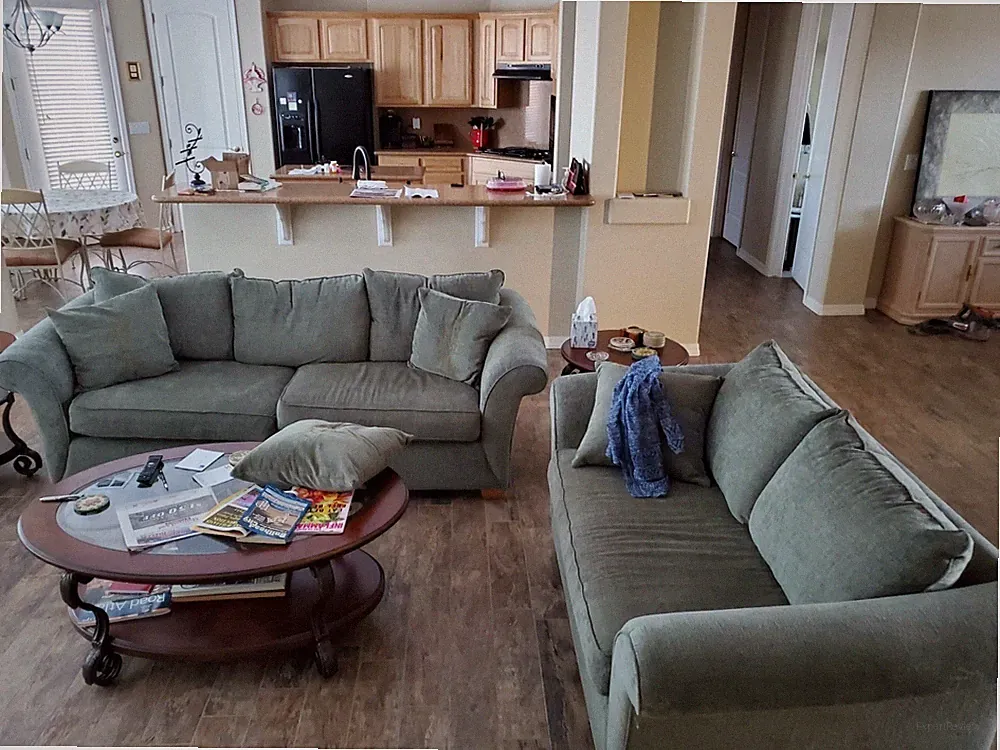 Green La-Z-Boy Sofa and Loveseat Set, Lightly Used