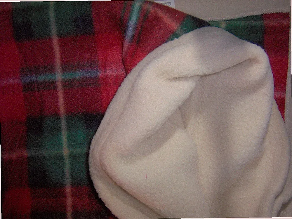 Green Red Plaid Sherpa Throw Blanket 50" x 60" Holiday Couch Sofa Bed Montage
