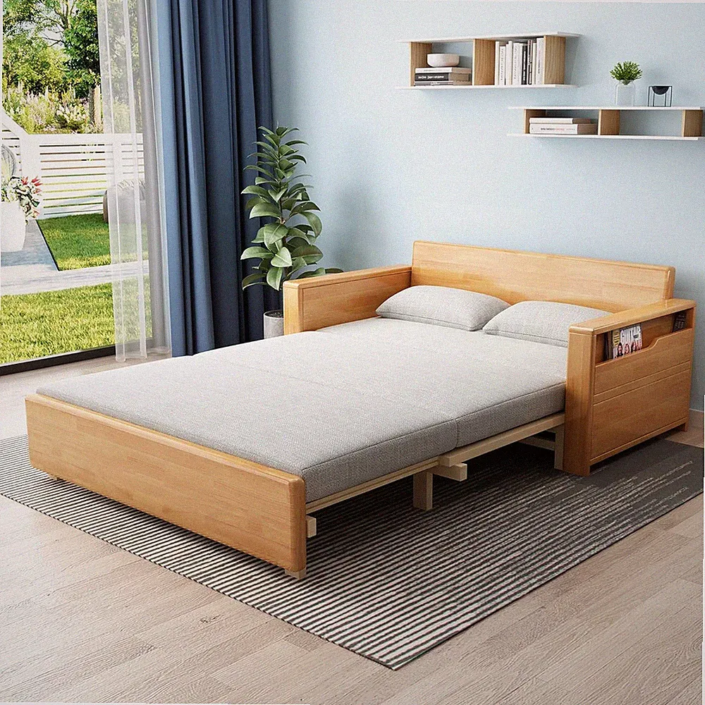 Grey 71" Queen Sofa Bed with Reversible Chaise & Storage for Ultimate Comfort