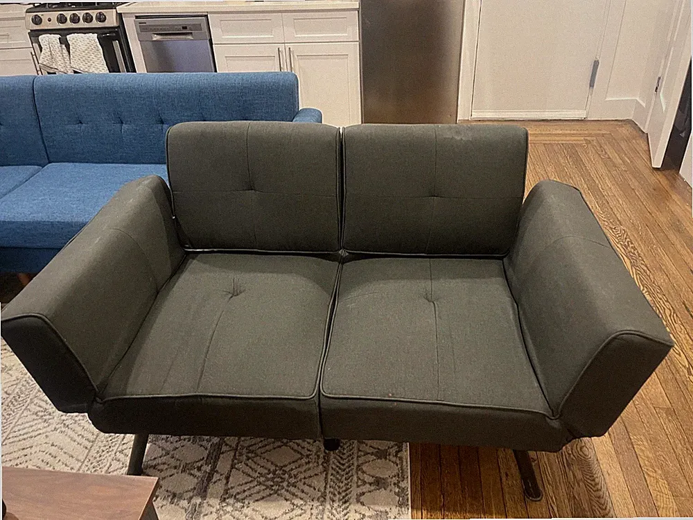 Grey Futon Couch (adjustable) - Living Room (32x60x30)