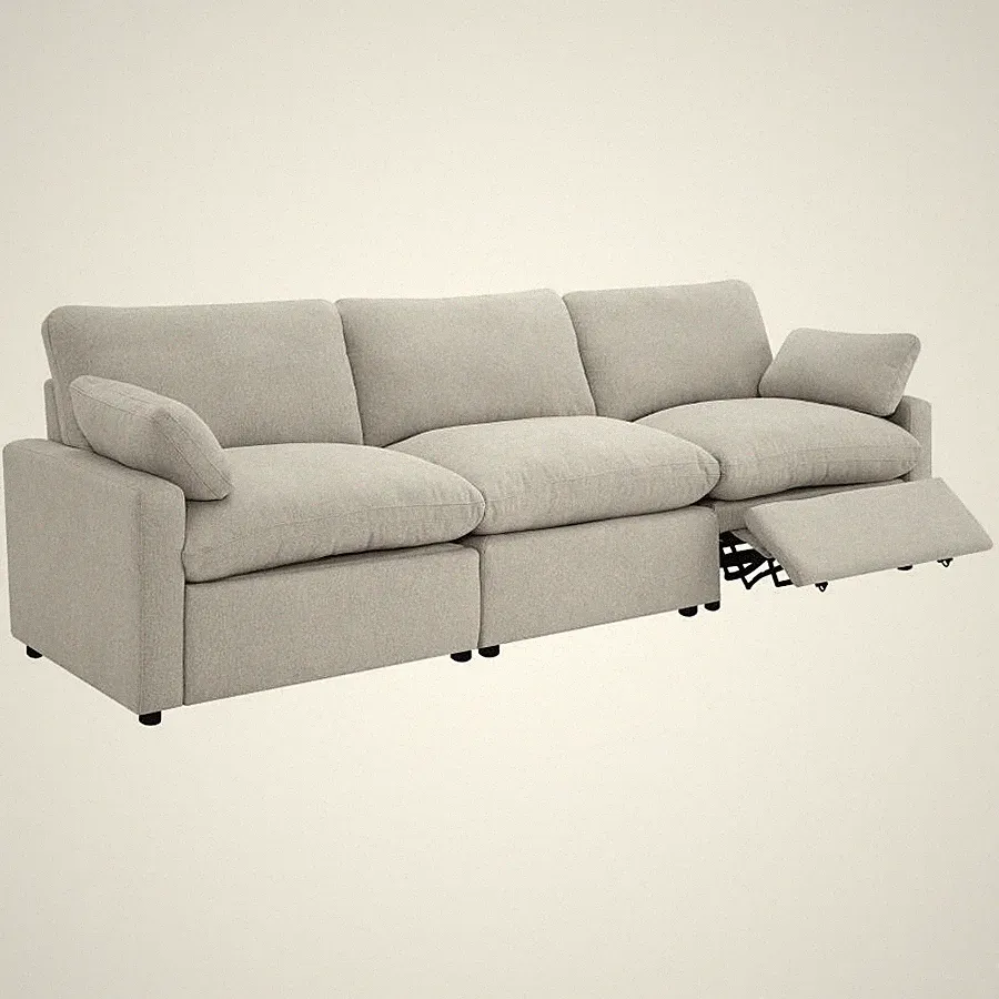 GREY POWER 2 RECLINER RECLINING MODULAR WALL HUGGER SOFA LIVING ROOM FURNITURE
