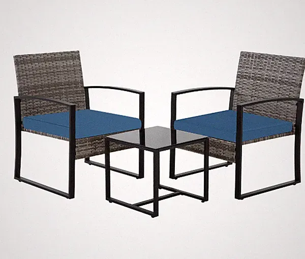 Grey Rattan Sofa