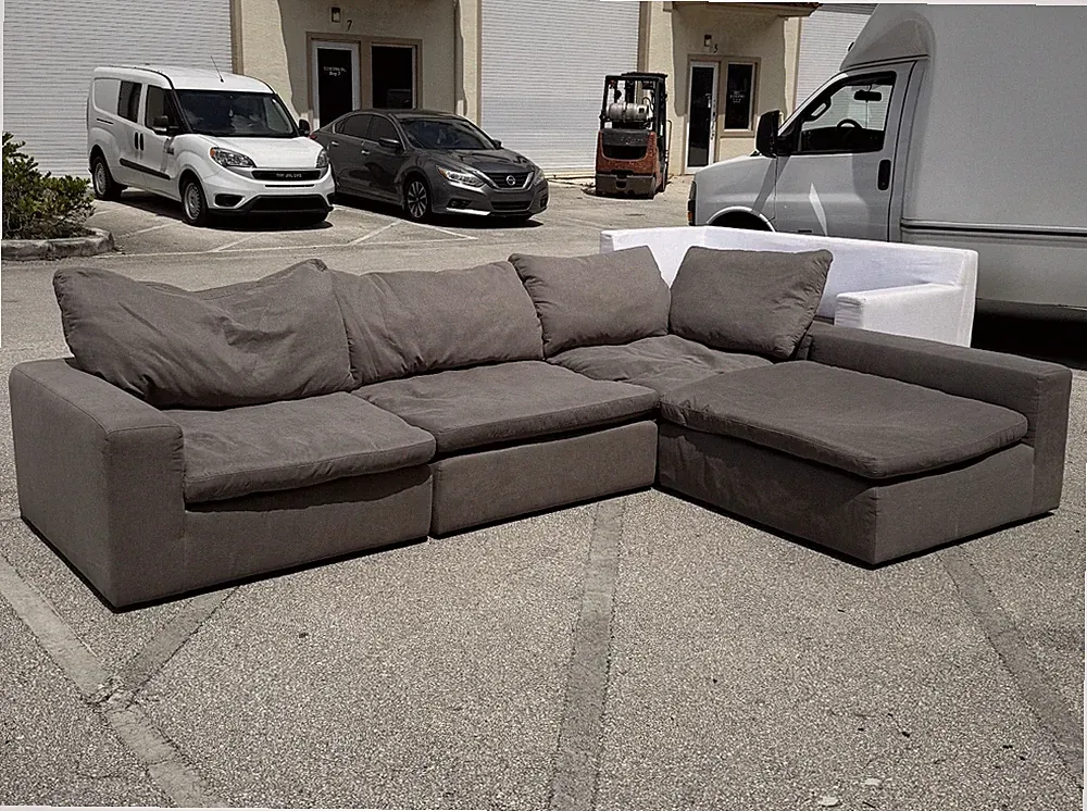 GREY SECTIONAL CLOUD COUCH