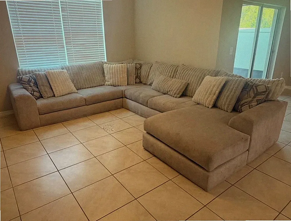 Grey Sectional Sofa Full-Compressed, Modular Couch