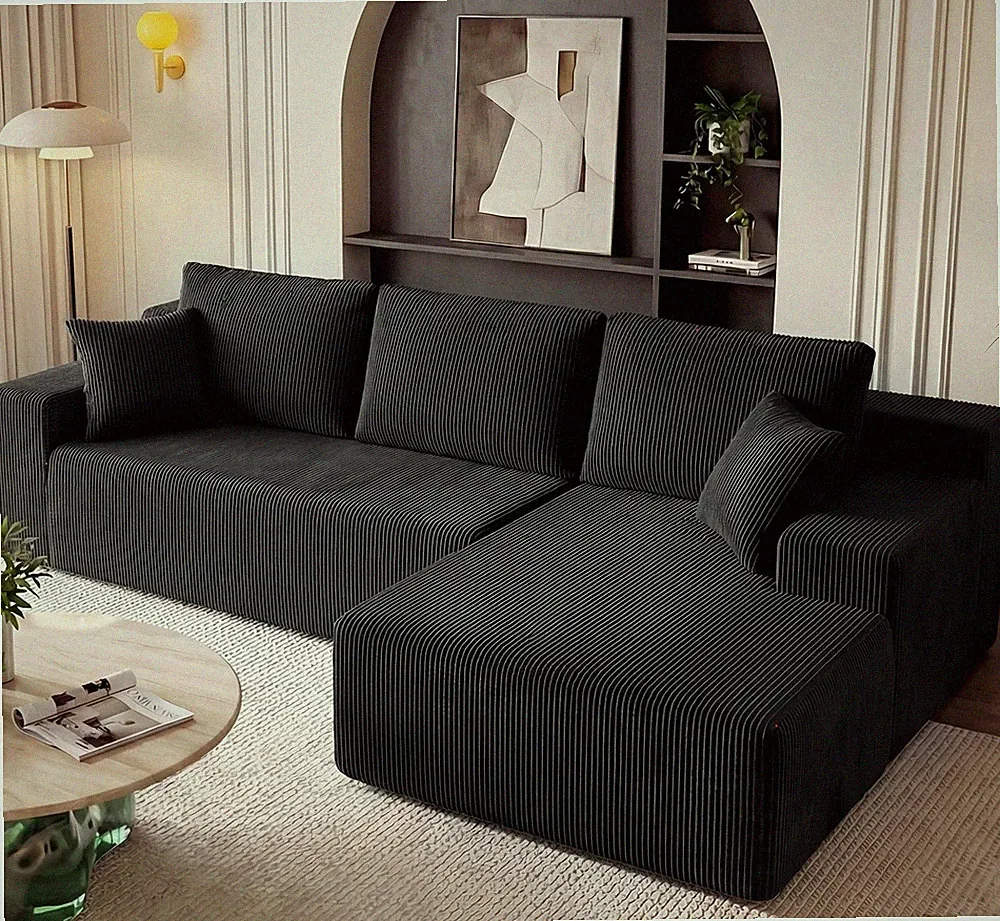 GRUSIGN Cloud Sectional Boneless Couches for Living Room, Modular L Shaped Co...