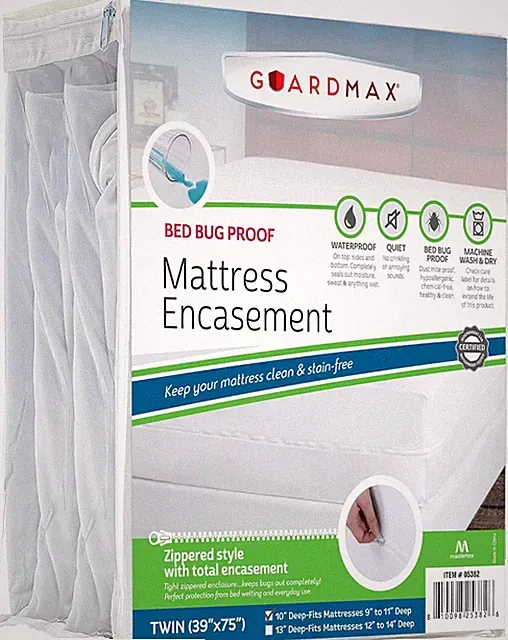Guardmax Bed Bug Proof Waterproof Mattress Encasement with Zipper