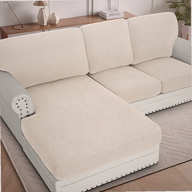 H.Versailtex 2025 Sectional Couch Covers 6 Pieces Stretch Sofa Covers For