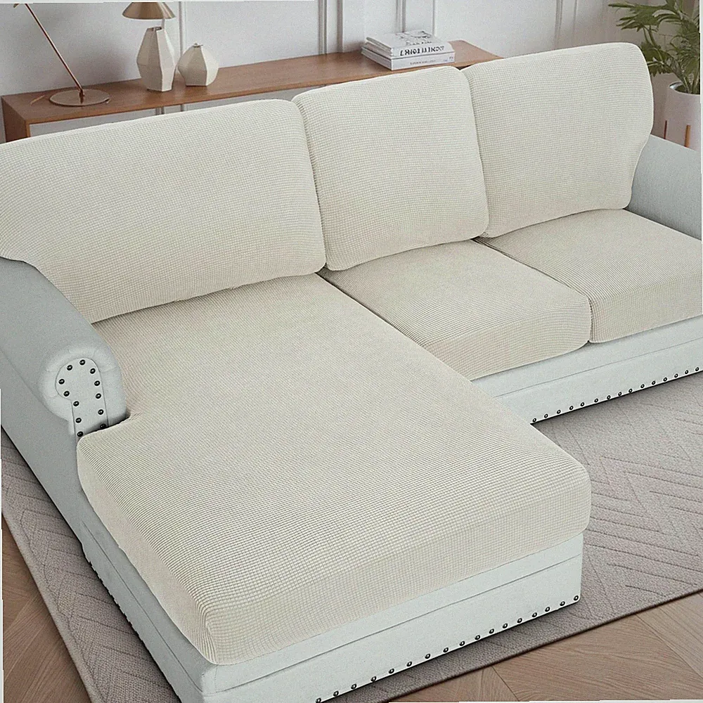 H.Versailtex 2025 Sectional Couch Covers 6 Pieces Stretch Sofa Covers For