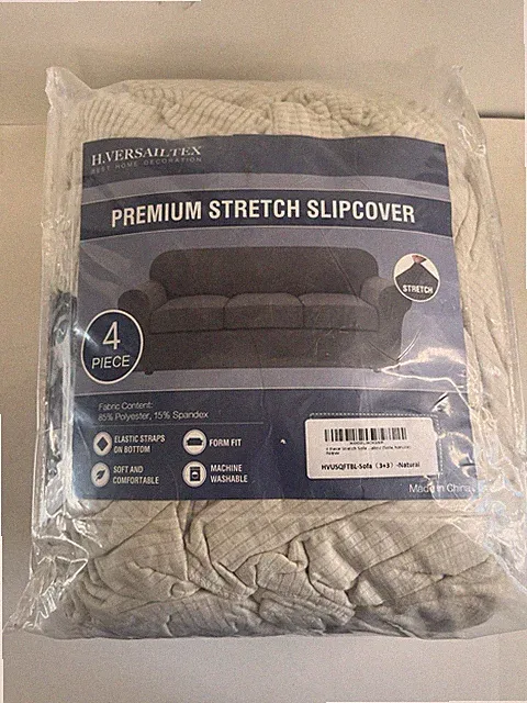 H.VERSAILTEX 4 Piece Stretch Couch Covers for 3 Cushion Couch Sofa Furnature