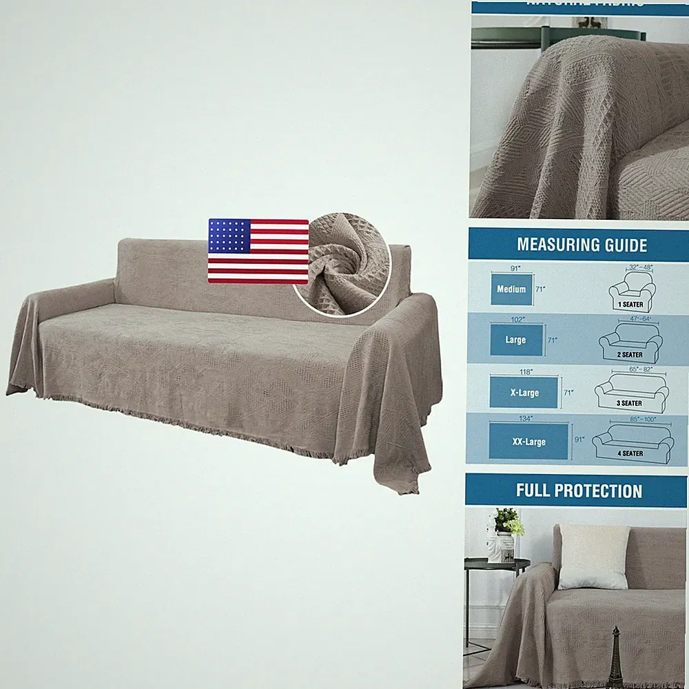 H.VERSAILTEX Cotton Sofa Covers Couch Cover Sofa Slipcover Most Shape Sofas