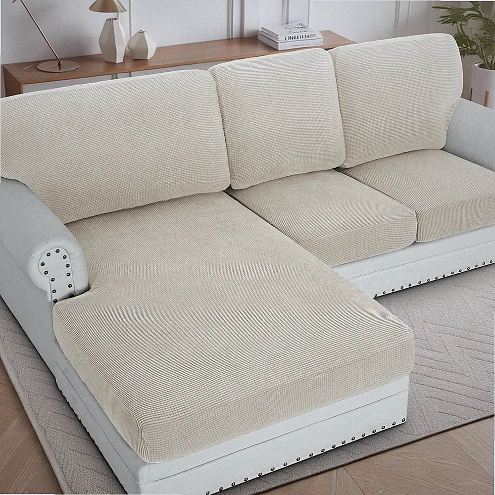H.VERSAILTEX Sectional Couch Backrest Cushion Covers, Multi-piece, Stretch