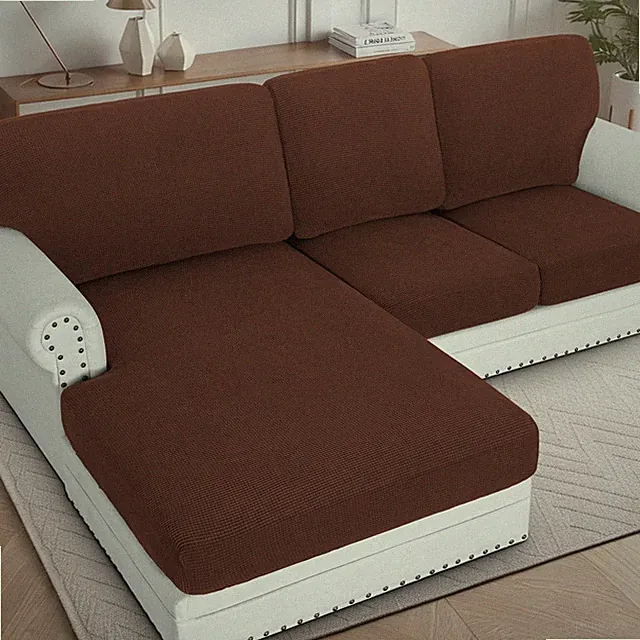 H.VERSAILTEX Sectional Couch Covers 3 Pieces Sofa Seat Cushion Covers L Shape Se