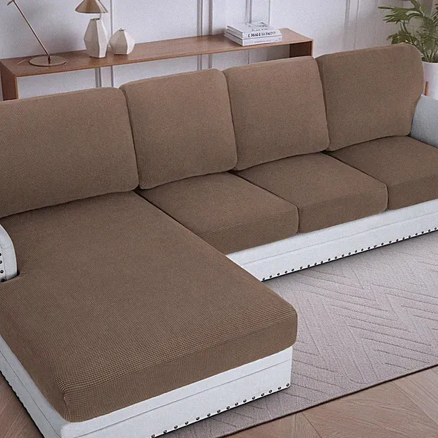 H.Versailtex Sectional Couch Covers 4 Pieces Sofa Seat Cushion Covers L Shape
