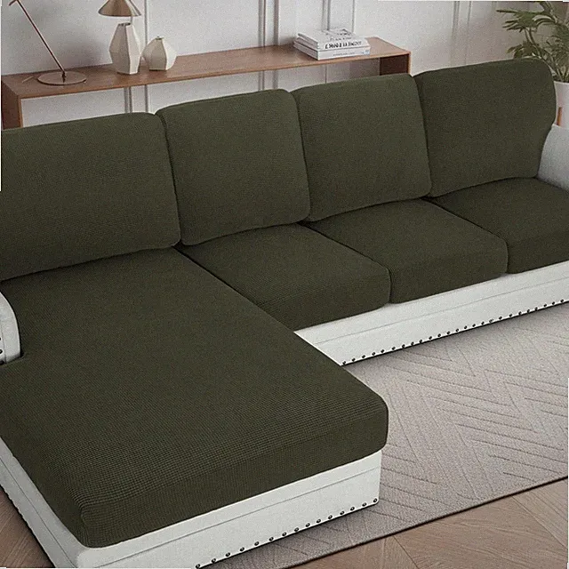 H.VERSAILTEX Sectional Couch Covers 4 Pieces Sofa Seat Cushion Covers L Shape Se