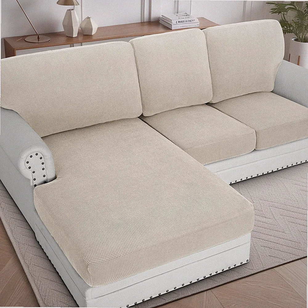 H.Versailtex Sectional Couch Covers 6 Pieces Stretch Sofa Cover For Sectional