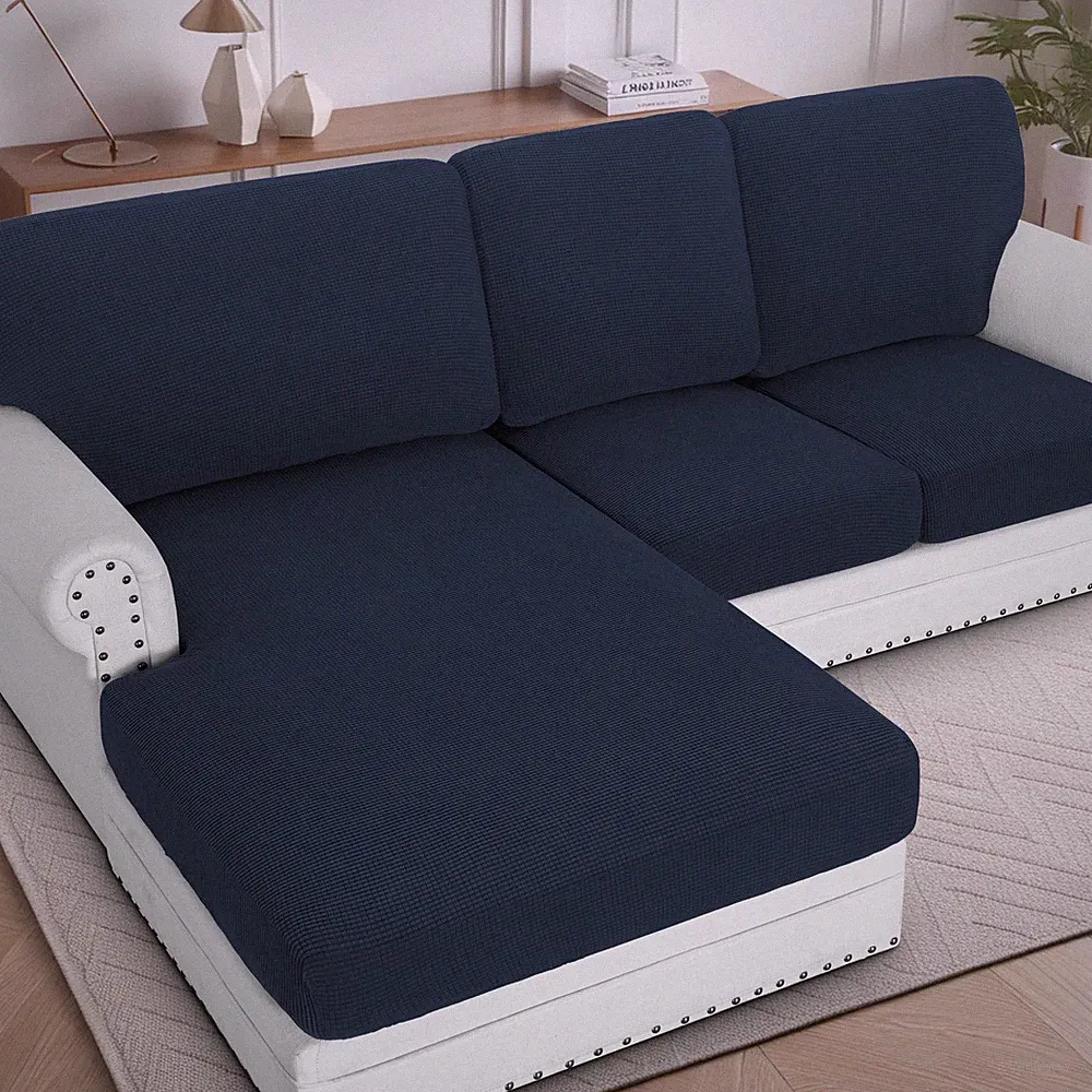 H.Versailtex Sectional Couch Covers 6 Pieces Stretch Sofa Covers For Sectional
