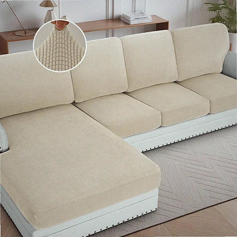 H.Versailtex Sectional Couch Covers 8 Pieces Stretch Sofa Covers For Sectional