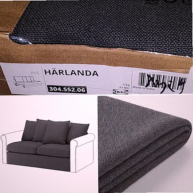 HÄRLANDA Harlanda Cover for loveseat sleeper section Sporda dark gray 304.552.06