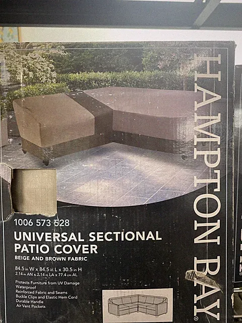 Hampton Bay Universal Sectonal Patio Cover Beige & Brown 84.5"x84.5"x30.5"
