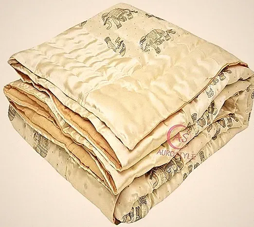 Handmade Silk Cotton Soft Jaipuri Razai Double Bed Quilt Ac Blanket 85X10 inches