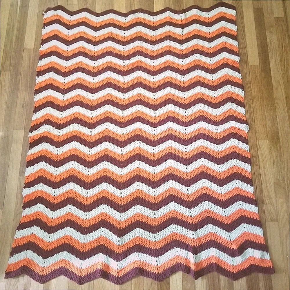 Handmade Vintage, Afgan Throw for Chair/ Sofa/ Bed. New, Unused. 62 in x 44 in.