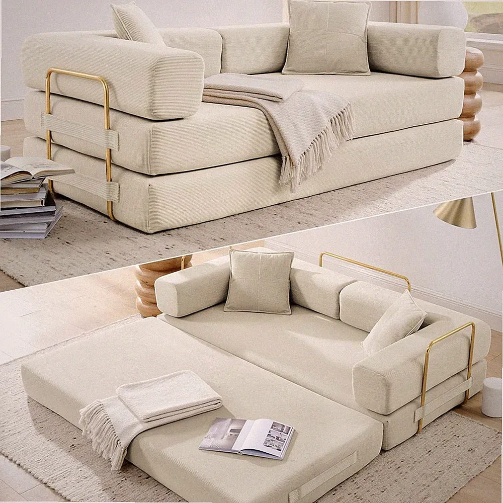 HANXIN 78 Inch Convertible Sleeper Sofa Bed