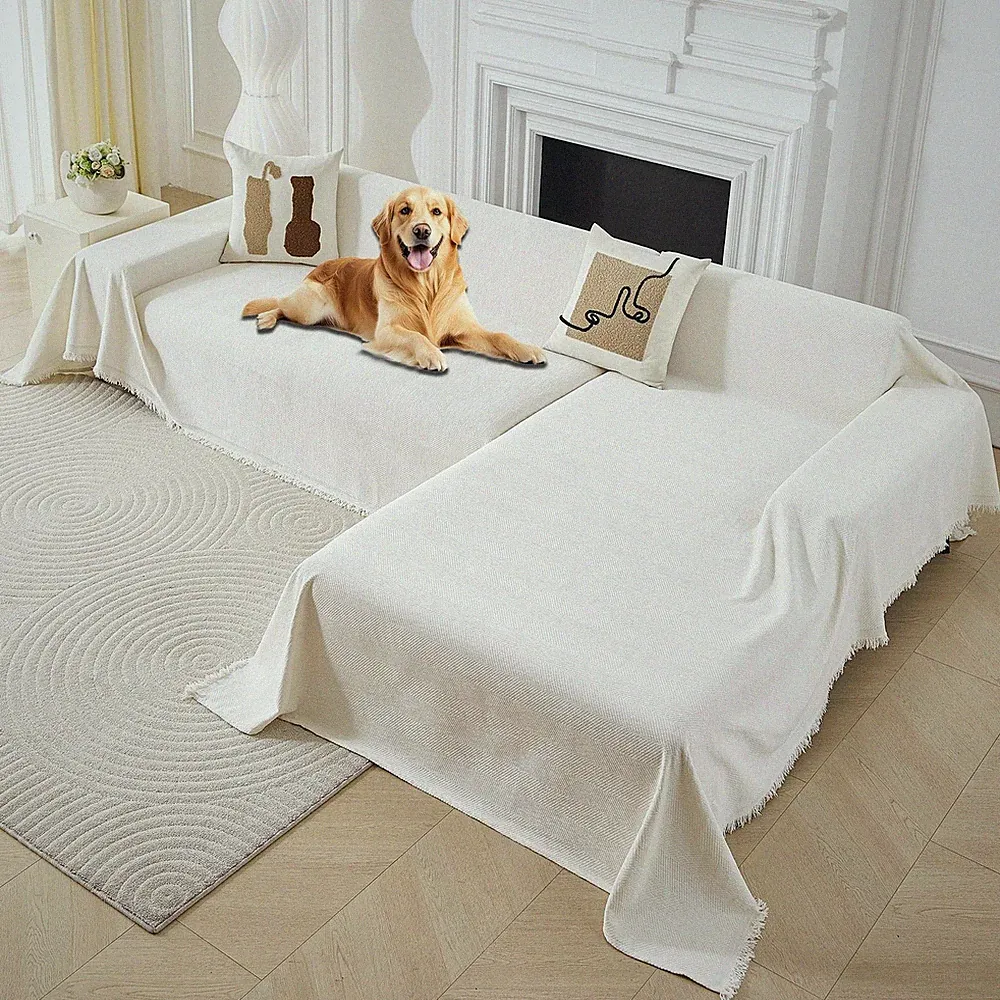 HAOMAIJIA Sectional Couch Covers L Shape 2 Pieces Washable L Shaped Couch Cov...