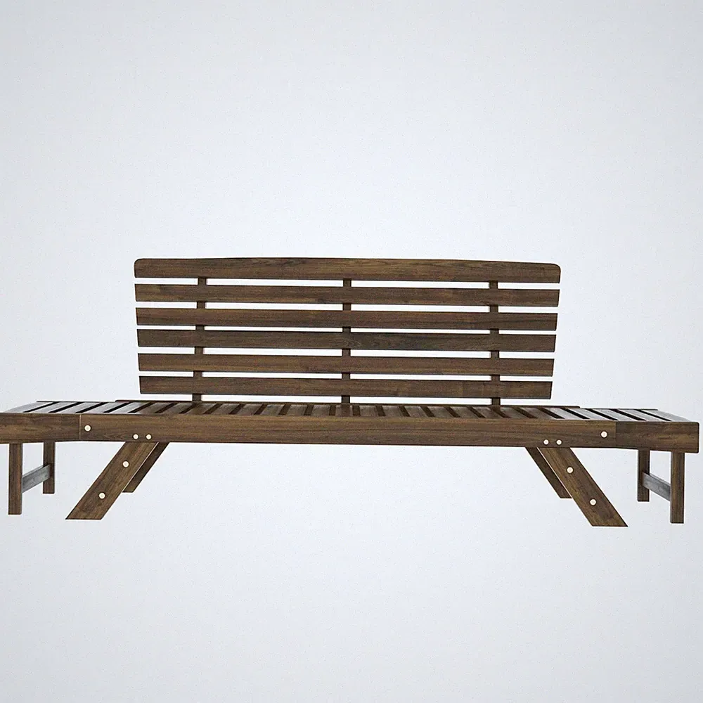 Hardwood Frame Daybed Sofa with Adjustable Patio Chaise Lounge Water Resistant
