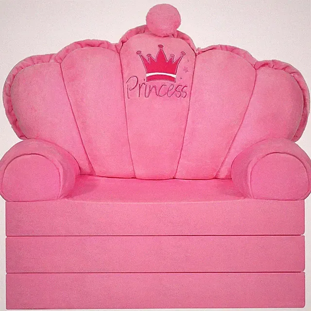 harhoers Pink Comfy Toddler Couch Sofa Lounger Toddler Bed for Seating Soft