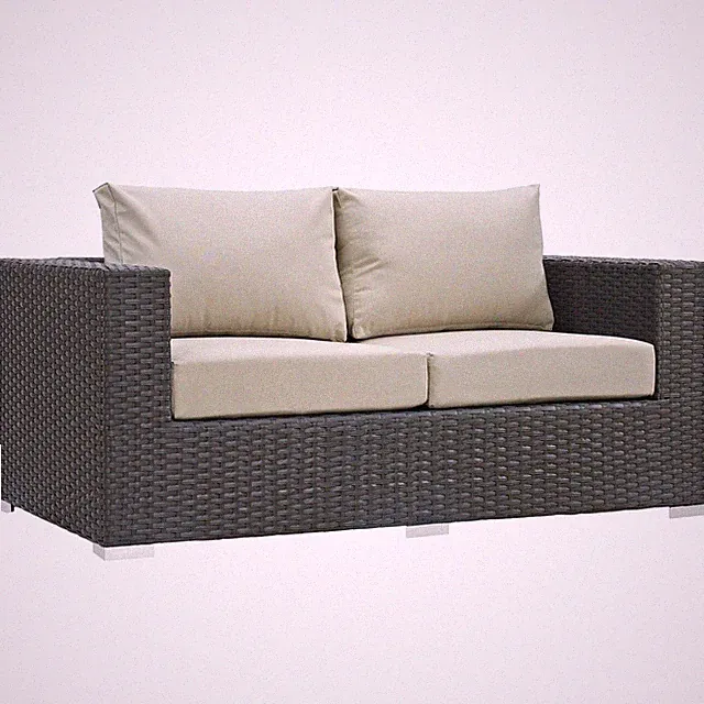 Hawthorne Collection Patio Loveseat in Canvas Antique Beige