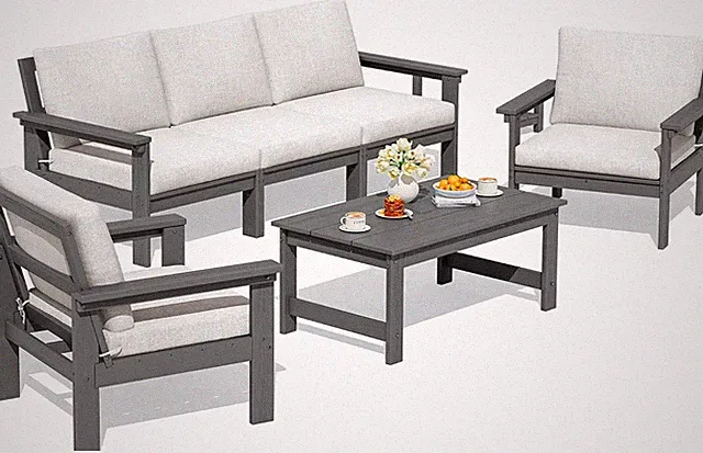 HDPE Outdoor Patio Furniture Set Outdoor Couch
