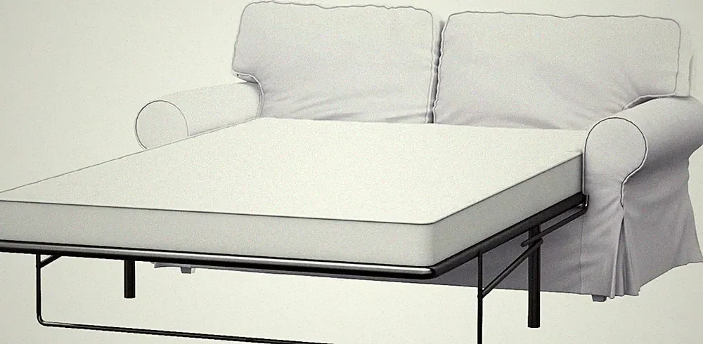Heavy Cotton Custom for Ikea Ektorp Slipcover 2 Seat Sofa Bed Cover White