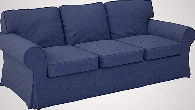 Heavy Cotton Ektorp 3 Seat Sofa Cover Replacement Compatible with IKEA, Blue New