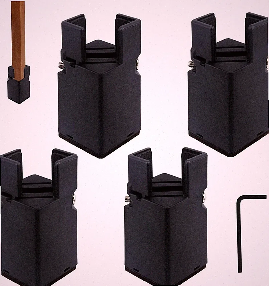 Heavy Duty 4" Increase Height Furniture Riser Floor Protection Hex Wrench