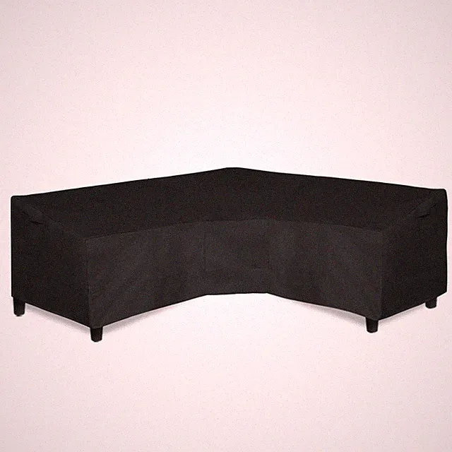 Heavy Duty 600D Patio 100x100 V-Shaped Sectional Sofa Cover, Waterproof Outdo...